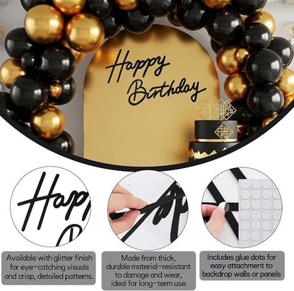 TONIFUL Happy Birthday Sign for Backdrop - Image 3