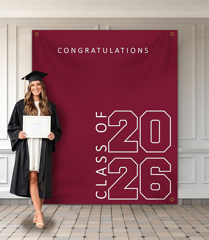 Class of 2026 Graduation Banner 5X6feet by ATFUNSHOP