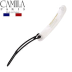 Camila Paris CP2822 French Hair Barrette Clip for Girls, Handmade, White, Metal-Free Closure Strong Hold Grip Hair Clips for Women, No Slip and Durable Styling Girls Hair Accessories, Made in France