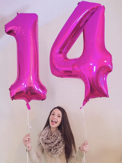 Rosy Purple Number 4 Balloon 40 inch, 4th Birthday Party Balloons Decoration | - Image 4