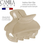 Camila Paris CP3555 French Hair Clip for Women, Small, Nude 1.5 Inch Girls Hair Claw Clips Jaw Fashion Durable Styling Hair Accessories for Women, Strong Hold No Slip Grip, Made in France