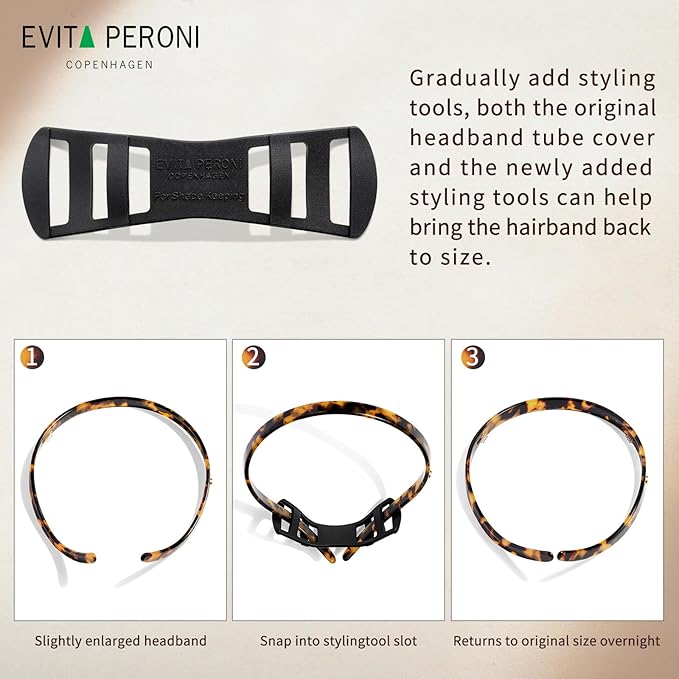 EVITA PERONI Hair Bands - No Pressure, No Headache, Comfortable Thin Non-Slip Headbands for Women's Hair and Fashion (2PCS)