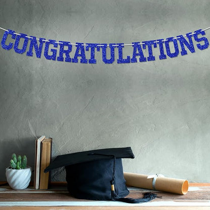 Blue Glitter Congratulations Banner, Achievement Celebrations, 2026 - Image 4