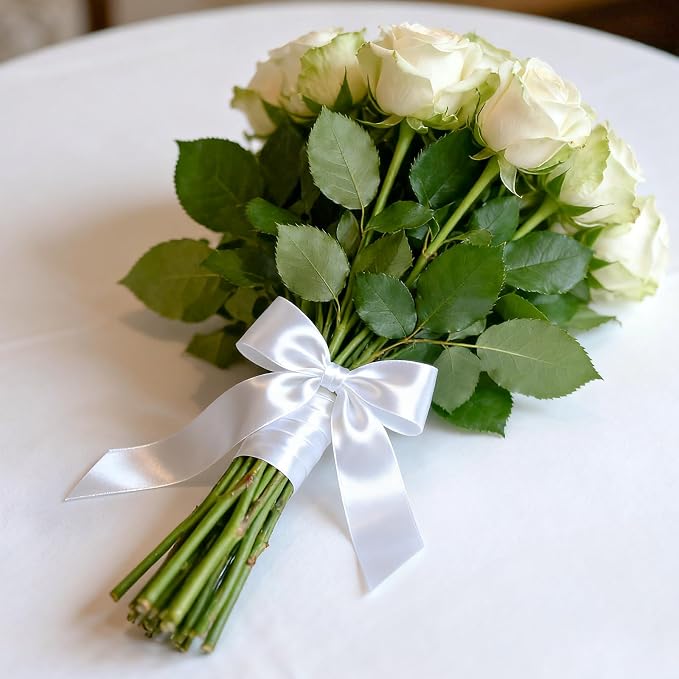 KINGLAKE White Satin Ribbon - Image 6