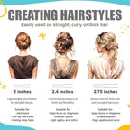 Hoyols U Shaped Hair Pins, Assorted Size Hair Bobby Pins, Metal Curved Curly Bun Clips Crimped Design with Ball Tips for Women Girls Grips Hairstyle, 150 Count Bulk Pack (Silver)
