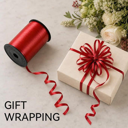 TONIFUL 500 Yards Bright Red Curling Ribbon Metallic Party Balloon String | - Image 3