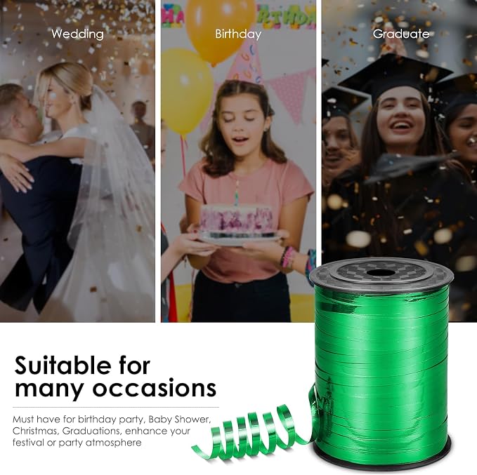 Green Metallic Ribbon - Image 3