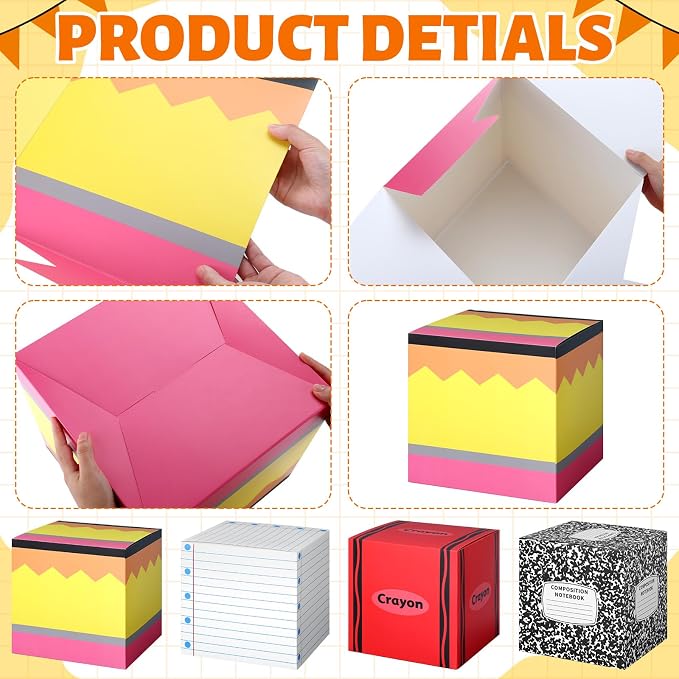 Booson 115 Pcs Back to School Decor Sets First Day of School Balloon Box | - Image 3