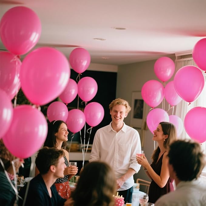 Pink Balloon 110pcs, 12 Inch Thickened Latex Party Balloons Helium Bright Color - Image 6