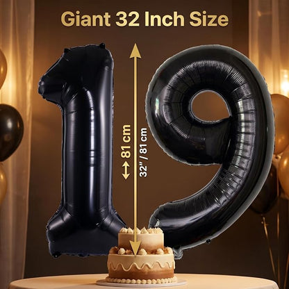 YPSelected 32 Inch Large Foil Helium Number Balloon Birthday Wedding Party 0-9 - Image 4