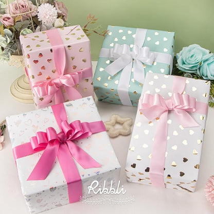 Ribbli Satin Ribbon 1 Inch x 4 Rolls Total 40 Yards - Image 4
