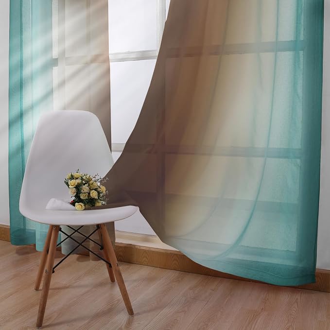 DWCN Ombre Sheer Curtains - Image 2