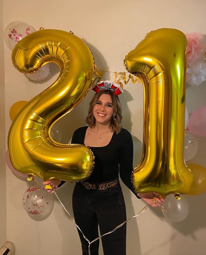 Gold 21 Balloon - Image 8