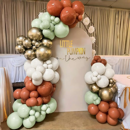 Fall Balloons Set, 12 Inch Thanksgiving Balloons, Retro Burnt Terracotta Rust - Image 4