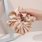 Silk Satin Hair Scrunchies for Women - Big Large Jumbo Scrunchie for Sleep Cute Gaint Oversize Scrunchy for Thick Hair Grils