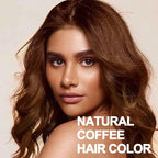 Hair Dye Shampoo 3 in 1, Coffee Hair Dye 16.9 FL Oz, Hair Shampoo, Semi-Permanent Hair Color Shampoo, Lasts 30 Days (Coffee)
