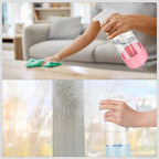2 Pack Glass Spray Bottles with Silicone Sleeve, 16 oz Empty Refillable Containers with Adjustable Spray Nozzles, Spray Bottles for Hair, Cleaning Solutions and Plants Blue&Pink