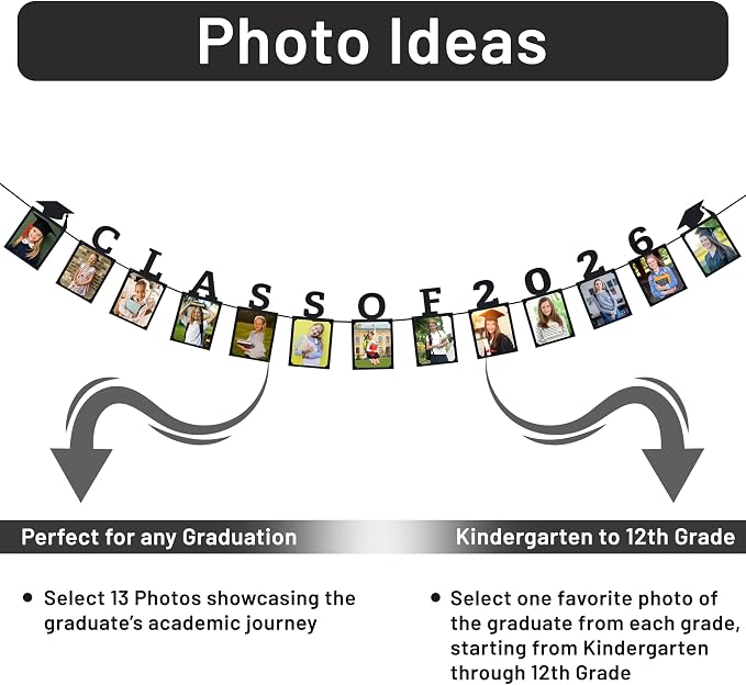 Class of 2026 Graduation Photo Banner | Graduation Decorations 2026 | Class of - Image 4
