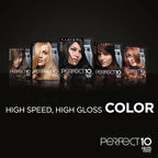 Clairol Nice'n Easy Perfect 10 Permanent Hair Dye, 4 Dark Brown Hair Color, Pack of 2