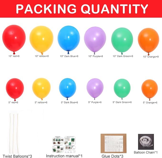 Colorful Rainbow Balloon Arch Garland Kit - Image 2