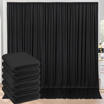 30ft x 10ft Wrinkle Free Black Backdrop Curtain by ENJOYYOURPARTY