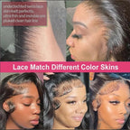 34 Inch 13X6 Body Wave Lace Front Wigs Human Hair Pre Plucked HD Lace Frontal Wig Human Hair 200% Density Glueless Wigs for Women Natural Color