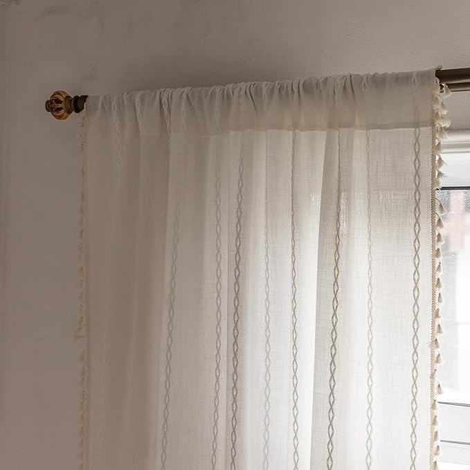 Boho Curtains Semi-Blackout 84 Inch 2 Panels - Image 6