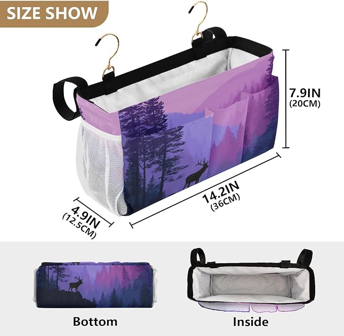 Bedside Caddy Hanging Bunk Bed Caddy Bed Organizer Hanging Pocket - Image 4