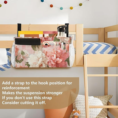 Bedside Caddy Metal Frame Hanging Organizer Bunk Bed Dorm Accessories Hook And - Image 6