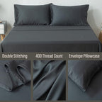 Bella Coterie | Luxury Bamboo Viscose King Size Pillowcase Set | 100% Organically Grown | Ultra Soft | Cooling | 2 Pcs [Charcoal Grey]