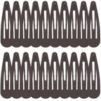 WILLBOND 30 Pieces 3.1 Inch Large Metal Snap Hair Clips Nonslip Barrettes Women Hair Accessories (Dark Blue)