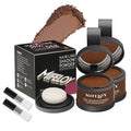 2 Pack Root Cover Up Powder, Medium Brown - Long-lasting Gray Hair Root Concealer for Hairline, Beard Line, Eyebrow, Instantly Covers Thinning Grays, Touch Up Hair Color for Travel