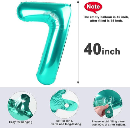 Number 7 Balloons 40 Inch for 7 17 Birthday Party Decorations, - Image 5