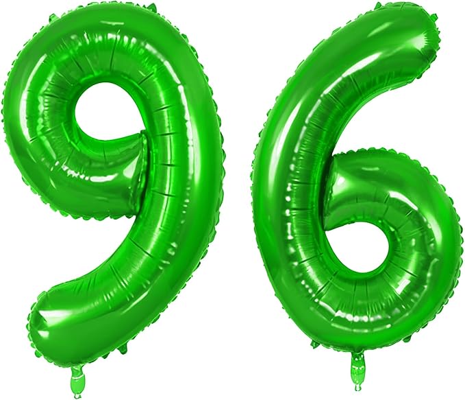 Number 96 Balloons for 96th Birthday Party Decorations, 0-100 Large No.96 by Joycard