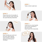 6 in 1 Blow Dryer Brush Set,Hot Air Styler Negative Ion Air Curling Wrap Air Curler, Round Brush Blow Dryer Curling Iron Hair Styling Tools Gift for Dry,Volumize, Straight,Curl,100-120V