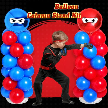 Arrowbash 2 Sets Ninja Party Decorations Ninja Adjustable Balloon Column Stand - Image 4