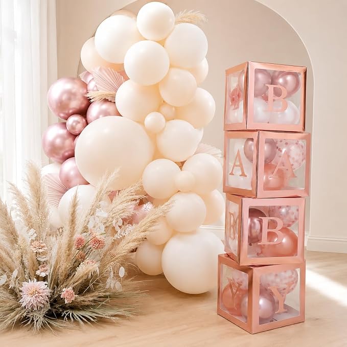 82PCS Rose Gold Baby Boxes by RegalDecorations