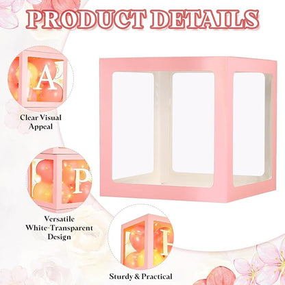 uxcell 6 Pcs Party Balloon Boxes, Transparent Balloon Boxes - Image 3
