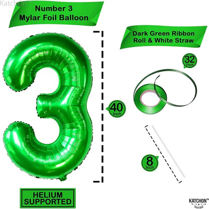 KatchOn, Giant Green Number 3 Balloon - Image 4