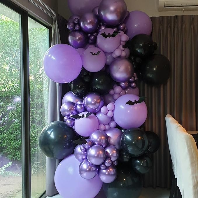 Voircoloria 130pcs Purple Balloons Garland Arch Kit, 18 12 10 5 Inch | - Image 4