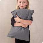 Bare Home Microfiber Pillow Cases - Toddler Size Set of 2 Cooling Pillowcases Double Brushed Grey Pack Easy Care (Toddler Pillowcase 2, Grey)
