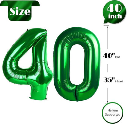Green Number 40 Balloon 40 Inch - Image 5