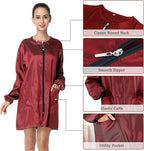 Polyester Fabric Salon Smock Professional Stylist Jacket Waterproof Haircut Cape Barber Apron