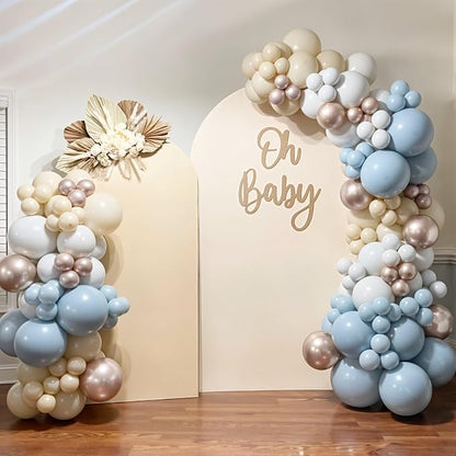 HILAVO Dusty Blue and Gold Balloons - Image 8