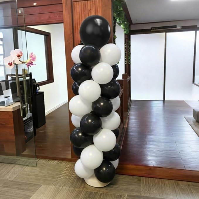 YMSZ Black and White Balloons Arch Kit - Image 4