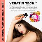 ANSWR At Home Brazilian Keratin Hair Treatment for All Hair Types – Deep Nourishment, Eliminates Frizz, Salon Results At Home, Sulfate-Free, Safe for Colored Hair (3 x 100ml (Kit))