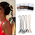 4 Pcs Spiral Hair Ties for Women & Girls, Rip Tie Hair Ties for Longhair, Elastic Braided Ponytail Holder, Tangle-Free, Effortless Styling for Gym, Running, Cycling, Surfing, Sports, Dark Color