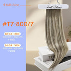 Full Shine 22 Inch Hair Extensions Cool Blonde Remy Clip in Human Hair Extensions Cool Taupe Balayage Blonde Real Hair Clip in Extensions Human Hair 7 Pcs 120 G