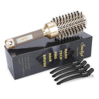 Round Brush for Blow Drying, Nano Thermal Ceramic & Ionic Tech Hair Brush with Boar Bristles, Professional Round Barrel Brush for Styling, Curling & Straightening by Sndyi (2.9 Inch, Barrel 1.7 Inch)