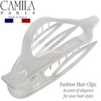 Camila Paris CP3231 French Hair Clips, Large Side Slide Hair Clips for Long Curly Wavy Hair, Strong Hold No Slip Grip, Girls Hair Claw Clips for Women, Styling Girls Hair Accessories, Made In France